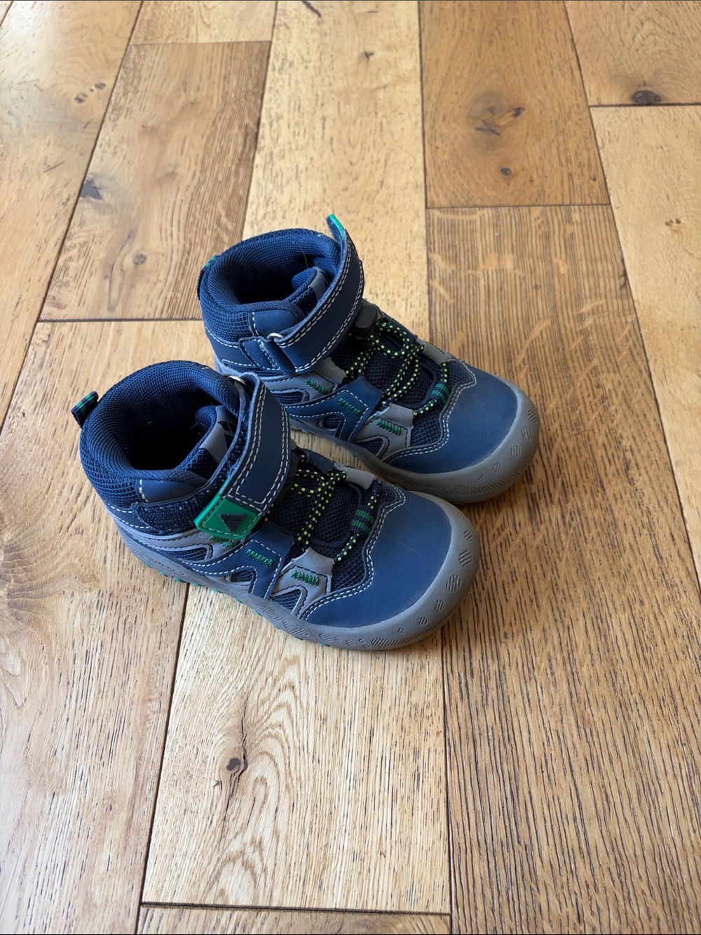 Mishansha Navy and Green Kids' High-Top Boots